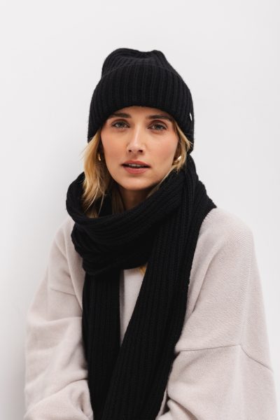 WOOL SCARF GILDA BLACK