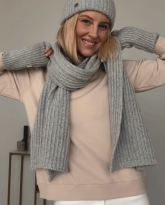 wełniana czapka gilda jasno szara zdjęcie 2