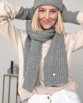 wełniany szalik gilda szary