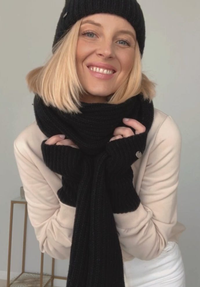 wełniana czapka gilda czarna
