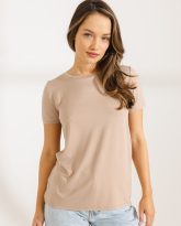 t-shirt roma modal taupe zdjęcie 2