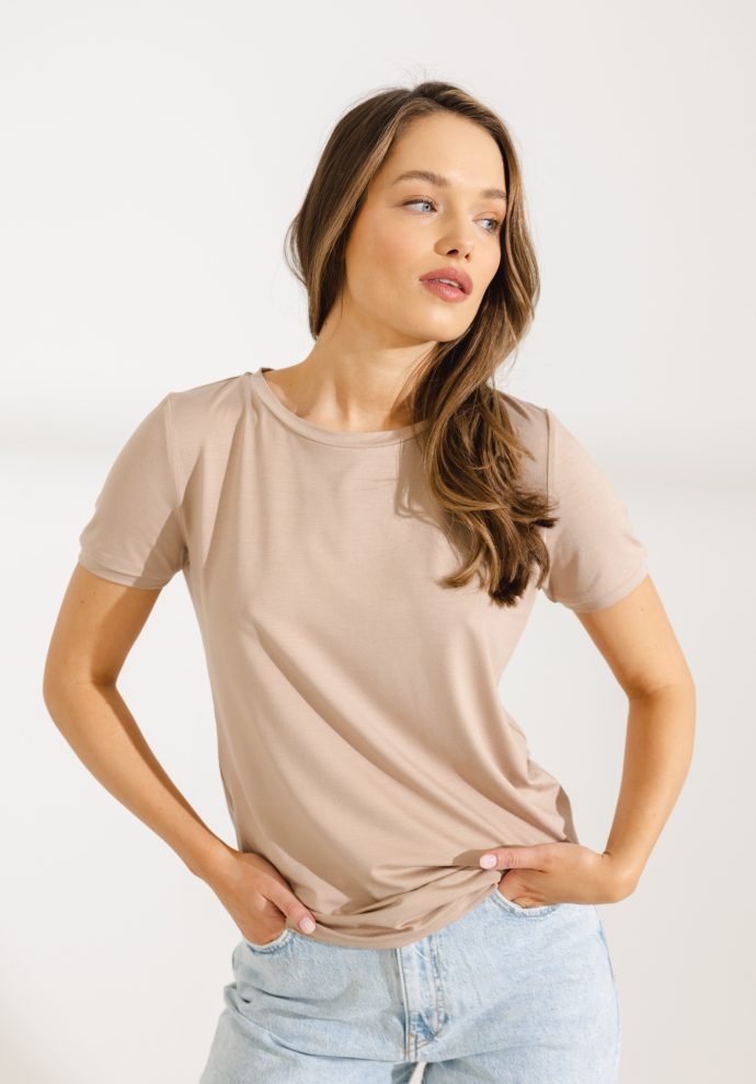 t-shirt roma modal taupe