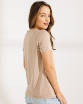 t-shirt roma modal taupe zdjęcie 5