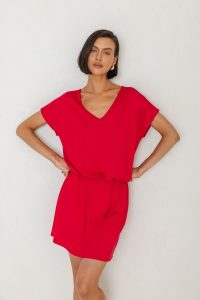 VALERIA RASPBERRY DRESS